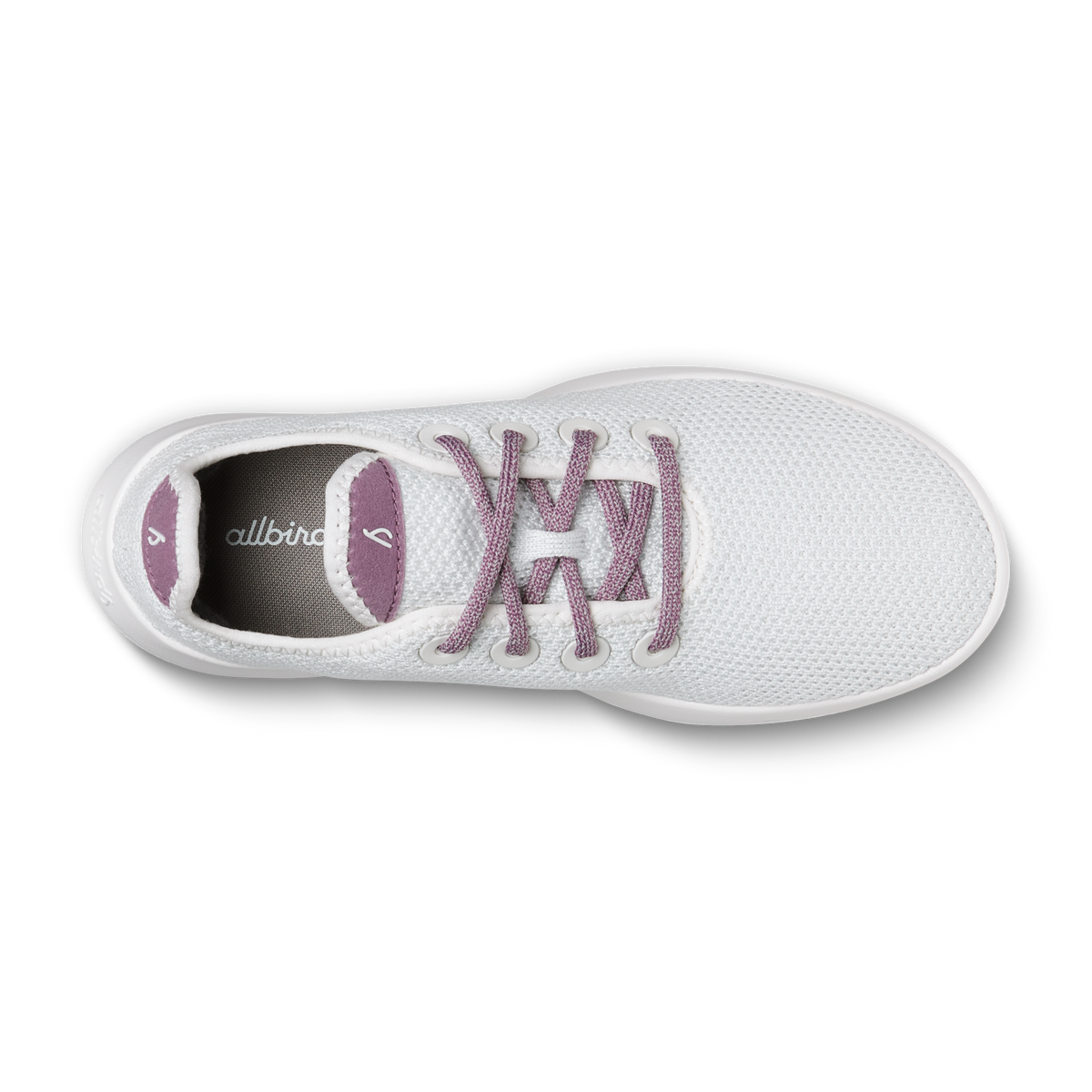 Allbirds Women's Tree Runner - Blizzard/Hanami Plum (Blizzard Sole)
