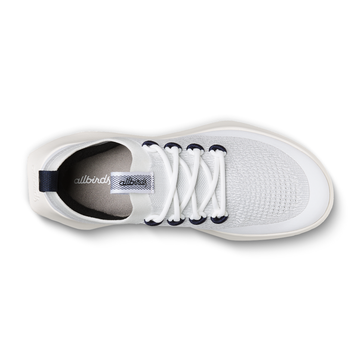 Allbirds Men's Tree Dasher 2 - Utility - Blizzard/Deep Navy (Natural White Sole)