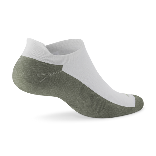 Allbirds Anytime Ankle Sock - Blizzard/Thunder Green