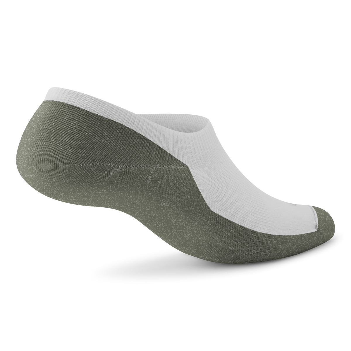Allbirds Anytime No Show Sock - Blizzard/Thunder Green